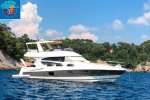 Yacht JEANNEAU PRESTIGE 50 FLY vendu avec place de port  TOULON de 18 mtres en location annuelle. 3 cabines, 3 SdB, cabine matelot . 195H de marche. 510 000 