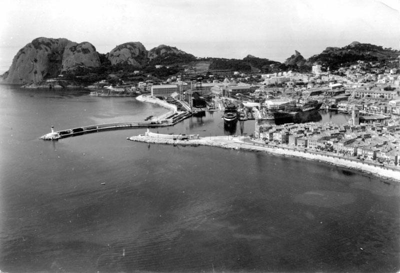 Vue aérienne du chantier naval