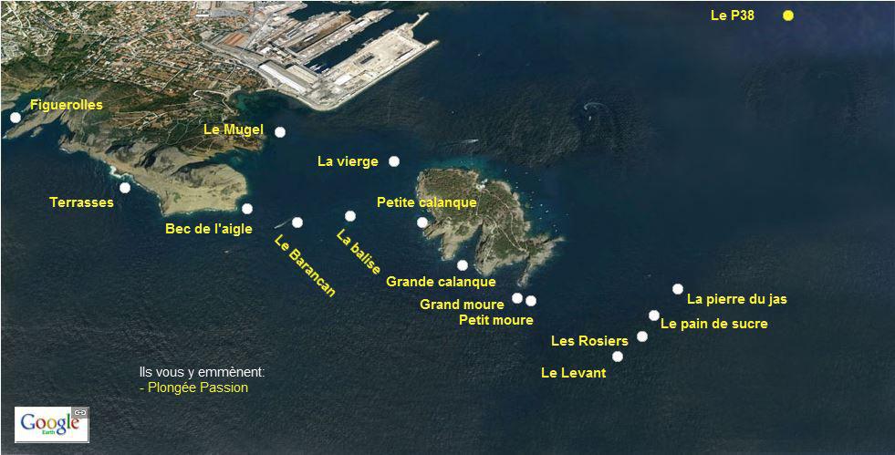 Sites de plongée à La Ciotat